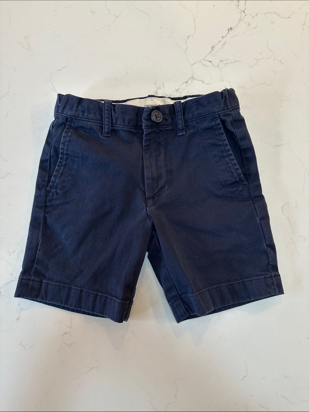 Crewcuts Navy Flat-Front Chino Shorts